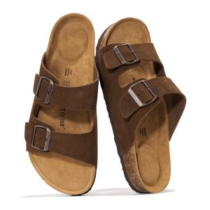 Project Cloud Men's | 100% Genuine Leather Sandals | Memory Foam | Lightweight | Non-Slip - Heritage
