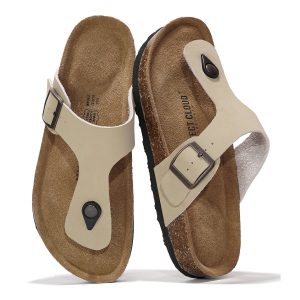 Project Cloud Women's | 100% Genuine Leather Thong Sandals | Water Resistant | Lightweight | Non-Slip - Britani