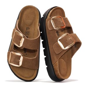 Project Cloud Women's | Genuine Leather Platform Sandals | ProjectPlush | Non-Slip - Greece Chunky