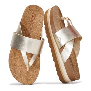 Project Cloud Women's | Eco-Leather Wedge Sandals | Memory Foam Insole | Lightweight | Non-Slip - Raft