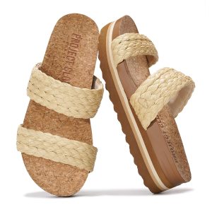 Project Cloud Women's | Eco-Leather Wedge Sandals | Memory Foam | Lightweight | Non-Slip - Riptide