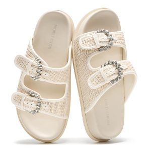 Project Cloud Women's | 100% Genuine Leather Slides | Plush and Soft Insole | Lightweight | Non-Slip - Sharl